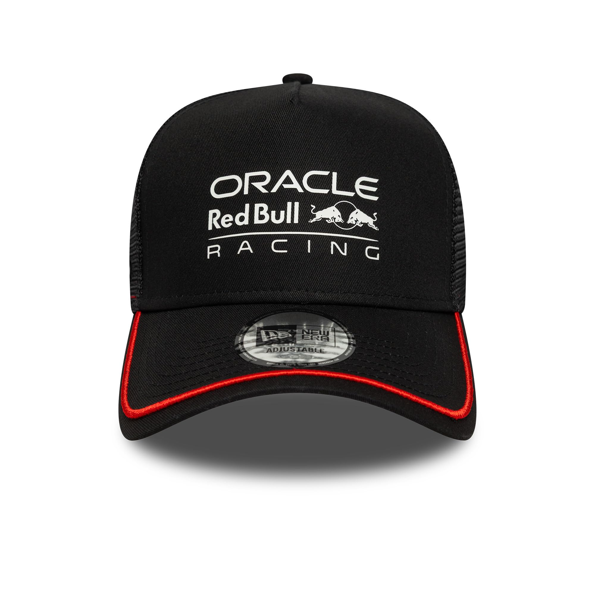 New Era Gorra de béisbol 9Forty Trucker Patch Red Bull F1 Racing para adultos, color negro
