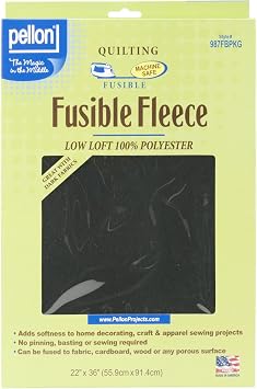 Pellon 987F Fusible Fleece 22" x 36" Package Black, Yard