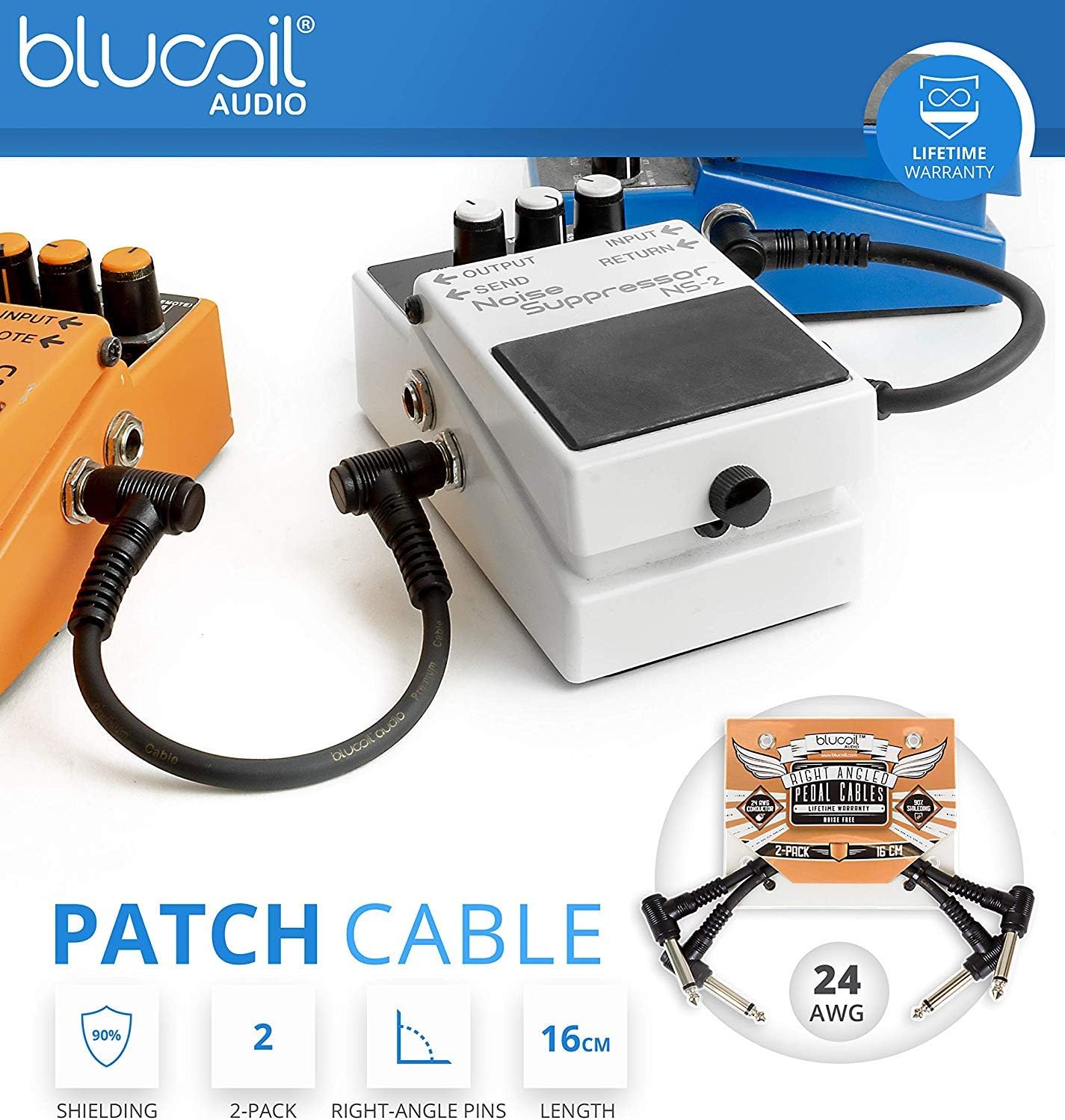 Orange Amplifiers Crush12 12W 1x6 Guitar Combo Amp (Orange) Bundle with Blucoil 10' Straight Instrument Cable (1/4"), 2-Pack of Pedal Patch Cables, and 4-Pack of Celluloid Guitar Picks
