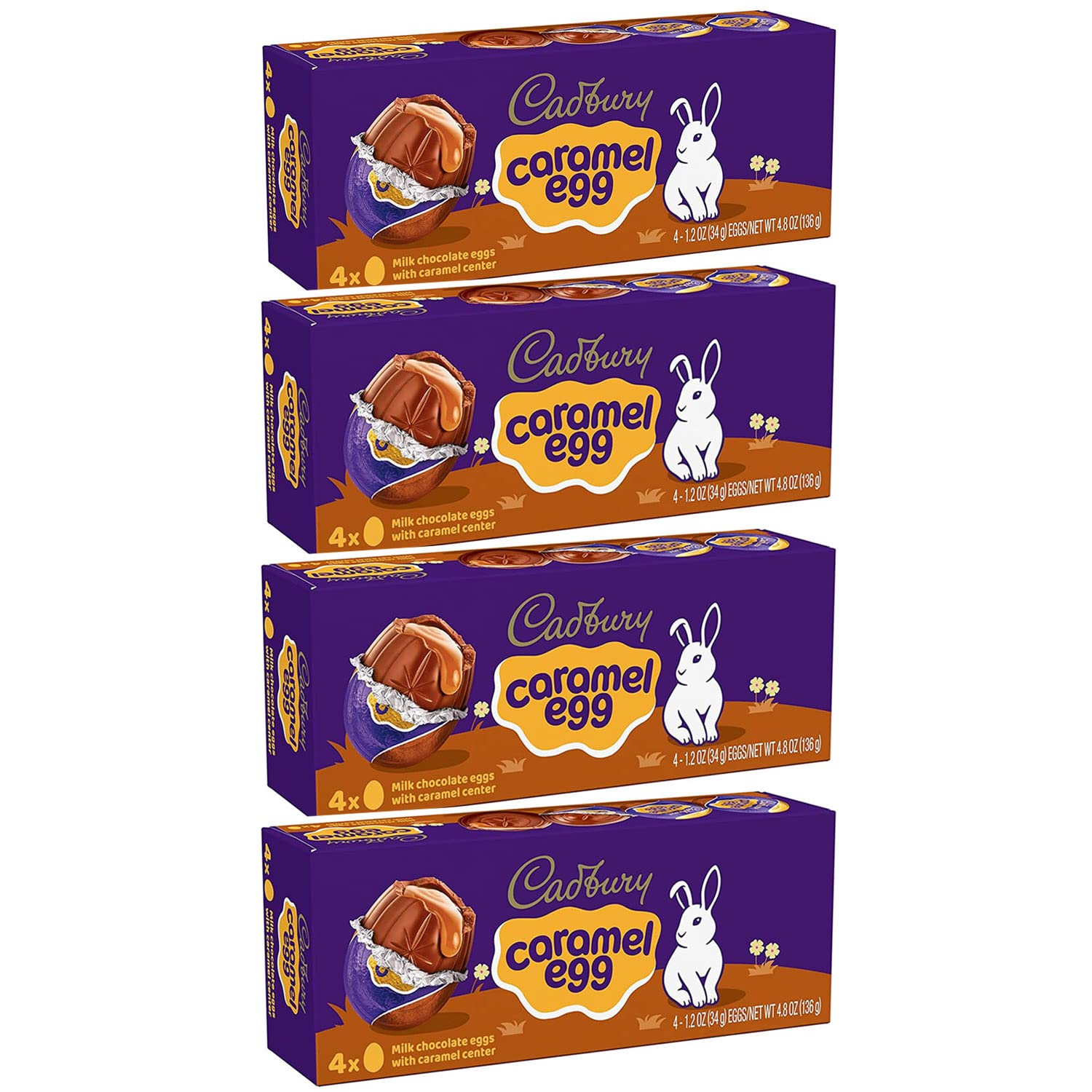 CADBURY Caramel Egg Candy, Milk Chocolate Filled with