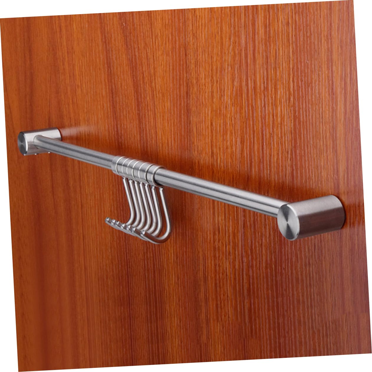 ABOOFAN 1Pc Stainless Steel Wall Mount Towel Hook with Moveable Hooks Heavy Duty Coat Rack for Bathroom Kitchen and Bedroom Space Saving Organizer for Towels Hats and More