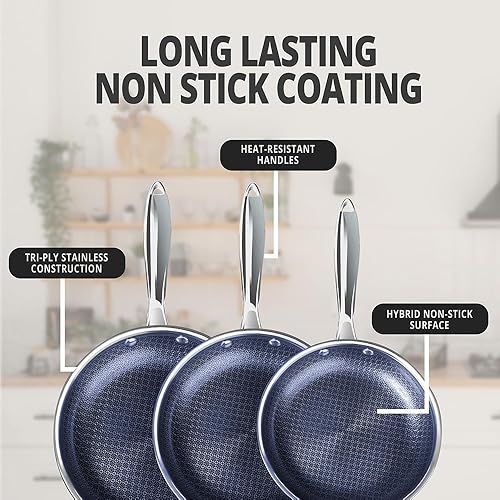 Miniatura 7 de THE COOK'S COMPANY Sartén antiadherente, sartén prémium para cocinar todos los días, sartén antiadherente para una fácil limpieza, sartén duradera