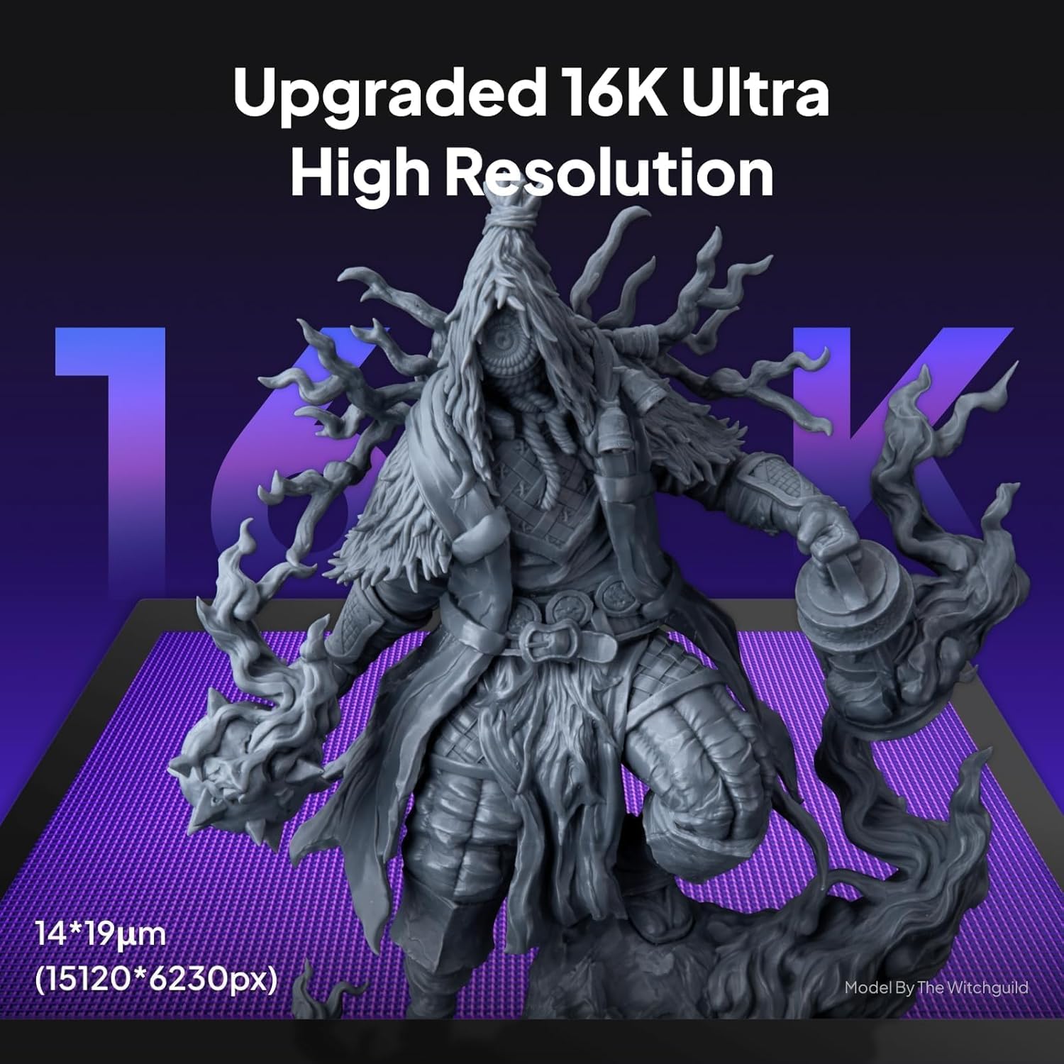 ELEGOO Saturn 4 Ultra 16K Resin 3D Printer, 10" 16K Mono LCD Resin Printer with Smart Mechanical Sensor, Heated Resin Tank, Auto-Leveling, 150mm/h Fast Printing, Print Size 8.33 x 4.66 x 8.66 Inch