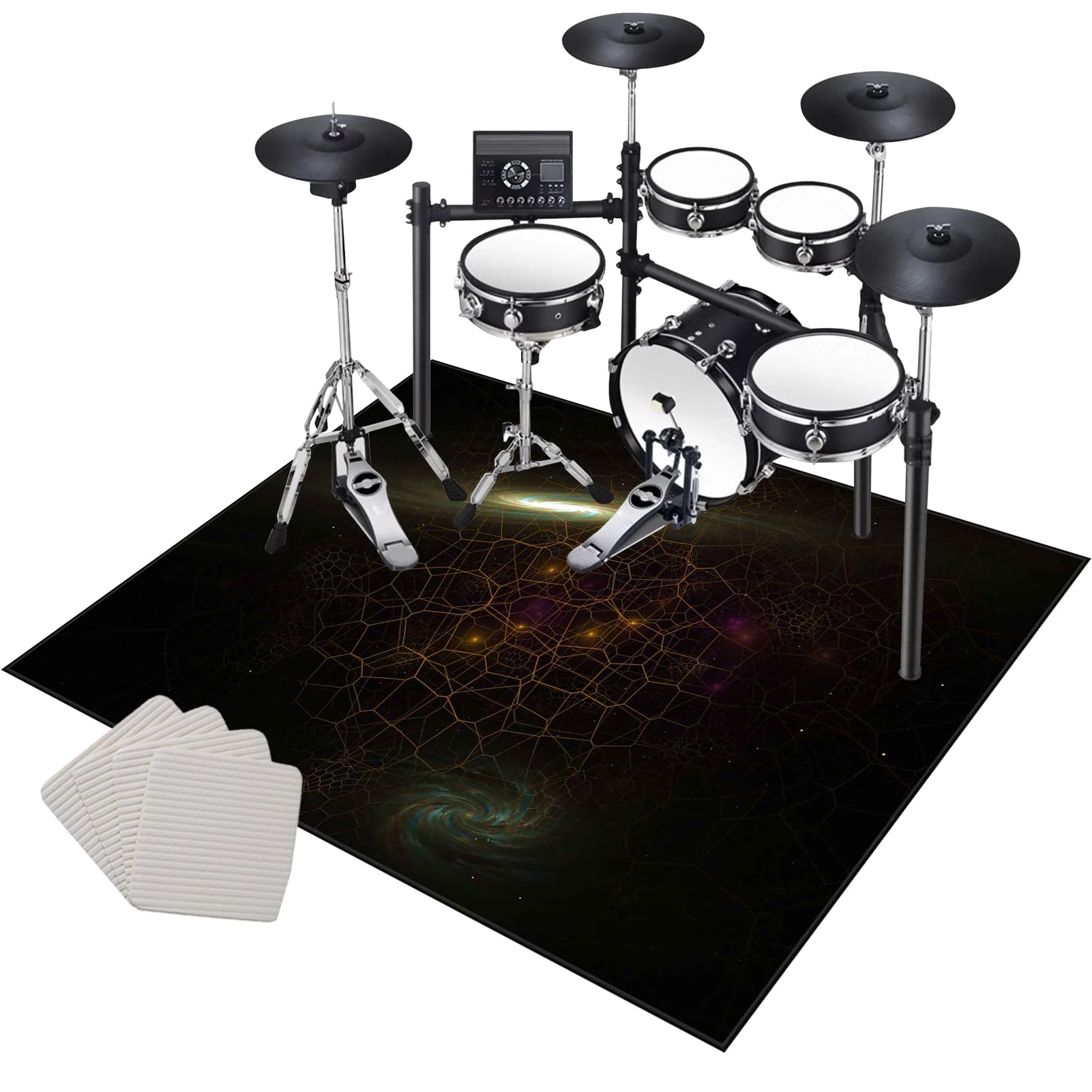 180 x 140 cm Dywan Bęben Antypoślizgowy Dźwiękoszczelny koc Domowy dywanik bębnowy do bębna basowego i innych mat do instrumentów muzycznych Mata Drum