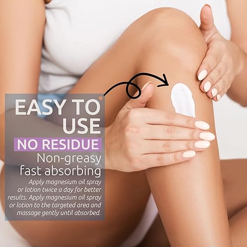 Miniatura 7 de Dúo de aceite de magnesio puro en aerosol y loción, loción tópica de aceite de magnesio para pies, piel y cuerpo, fácil de absorber y usar, mujeres