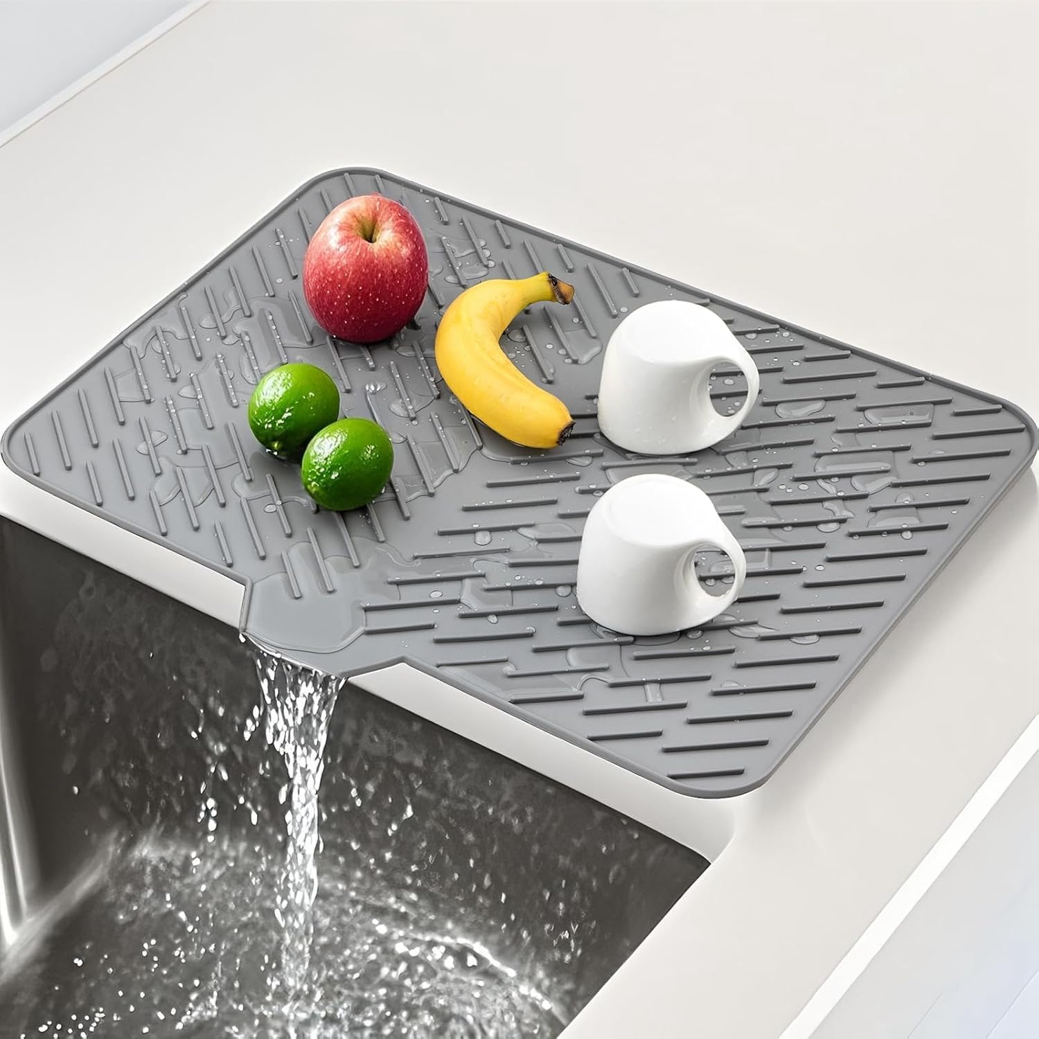 HAKKU Silicone Dish Drying Mat - Non Slip & Quick Dry -10 HAKKU Silicone Dish Drying Mat - Non Slip & Quick Dry -10