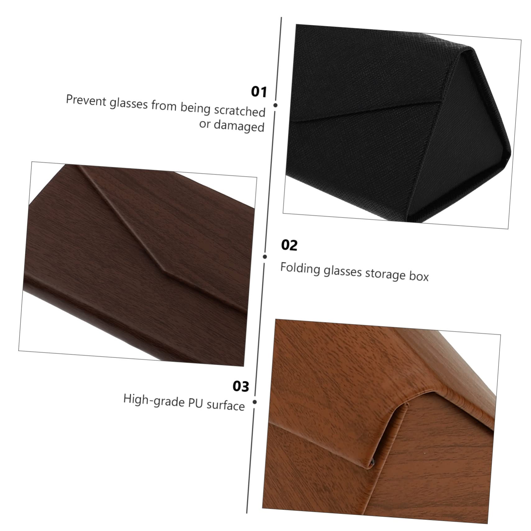 GALPADA 9pezzi Scatola Portaocchiali Design Creativo Custodia Per Occhiali Sole e Ottici Di Pero Di Sandalo Pratica e Salvaspazio