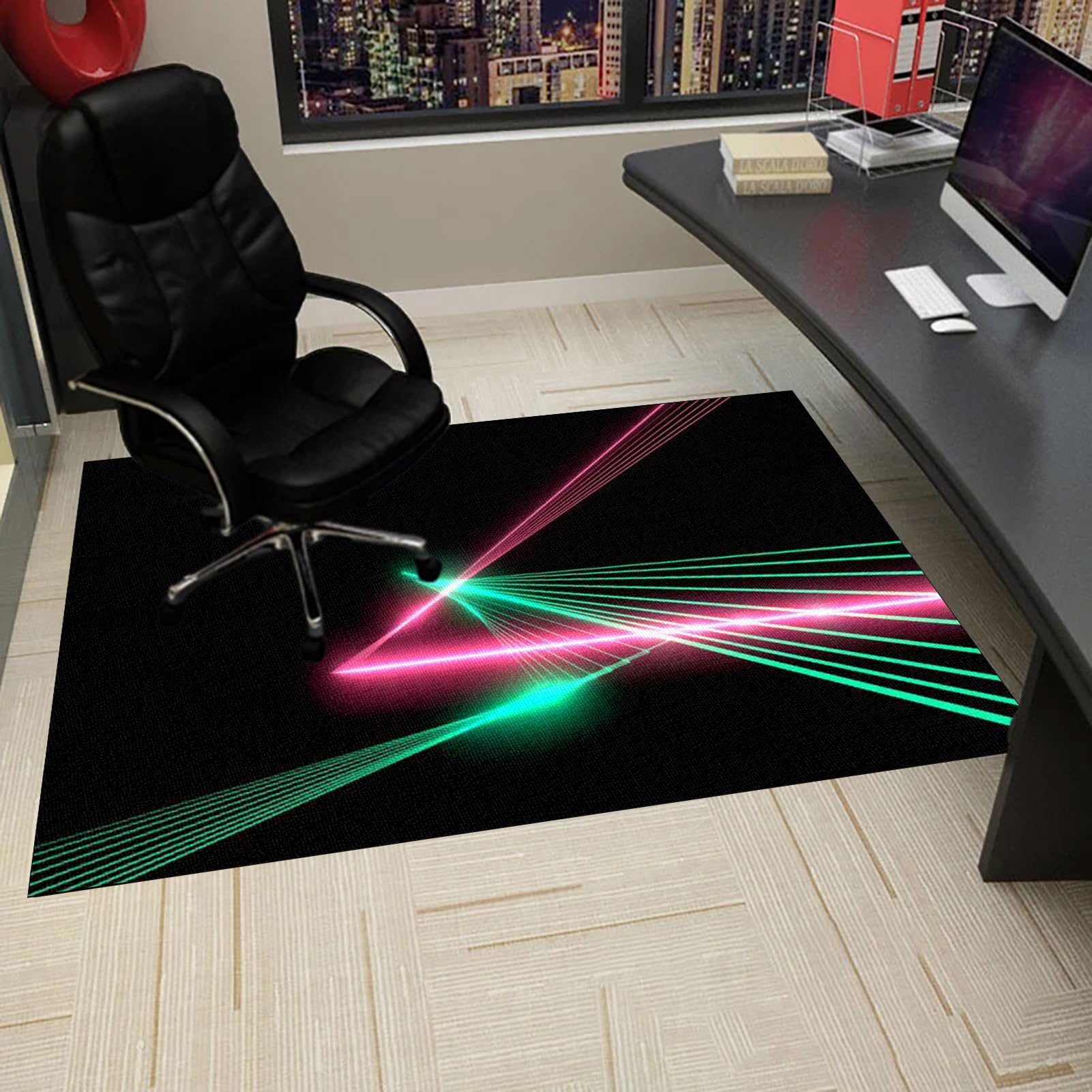 Alfombrilla para silla de oficina en suelo duro de parquet y laminado de 120 x 150 cm