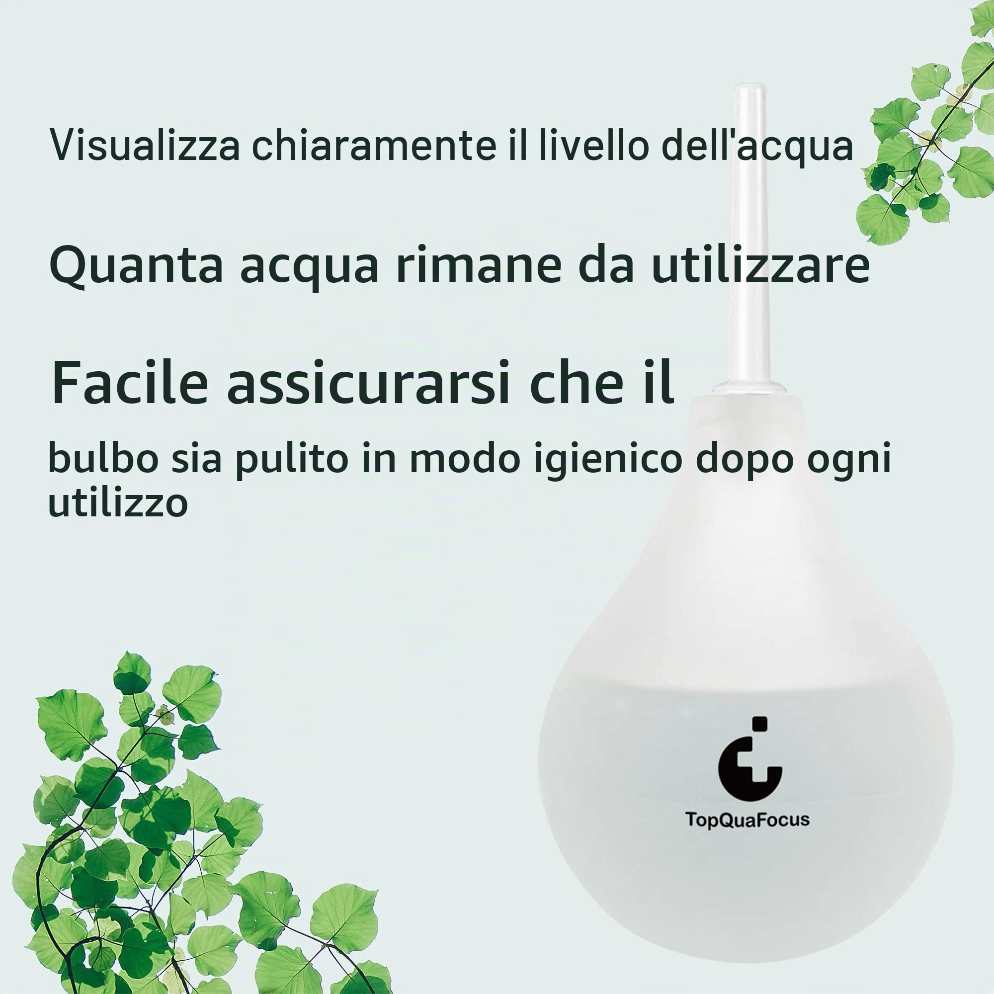 TopQuaFocus 8 oz Enema Bulb Kit anale e vaginale Douche Bulb per gli uomini sistema di risciacquo Enemas Silicone Bulb 4 punte sostituibili (trasparente)