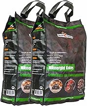 Grillfürst Männerglut Kokos Grillbriketts 20 kg - Briketts aus Kokosnussschalen für eine extra Lange Grilldauer, aus 100% Kokosschalen, 2 x 10 kg