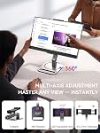 UPERFECT Portable Monitor 15.6" 1080P FHD Travel Screen with Foldable Stand Mini HDMI/One USB-C, 1200:1 Eye Care IPS Portable Display, Frameless External Second Screen for Laptop/Phone/PC w/VESA