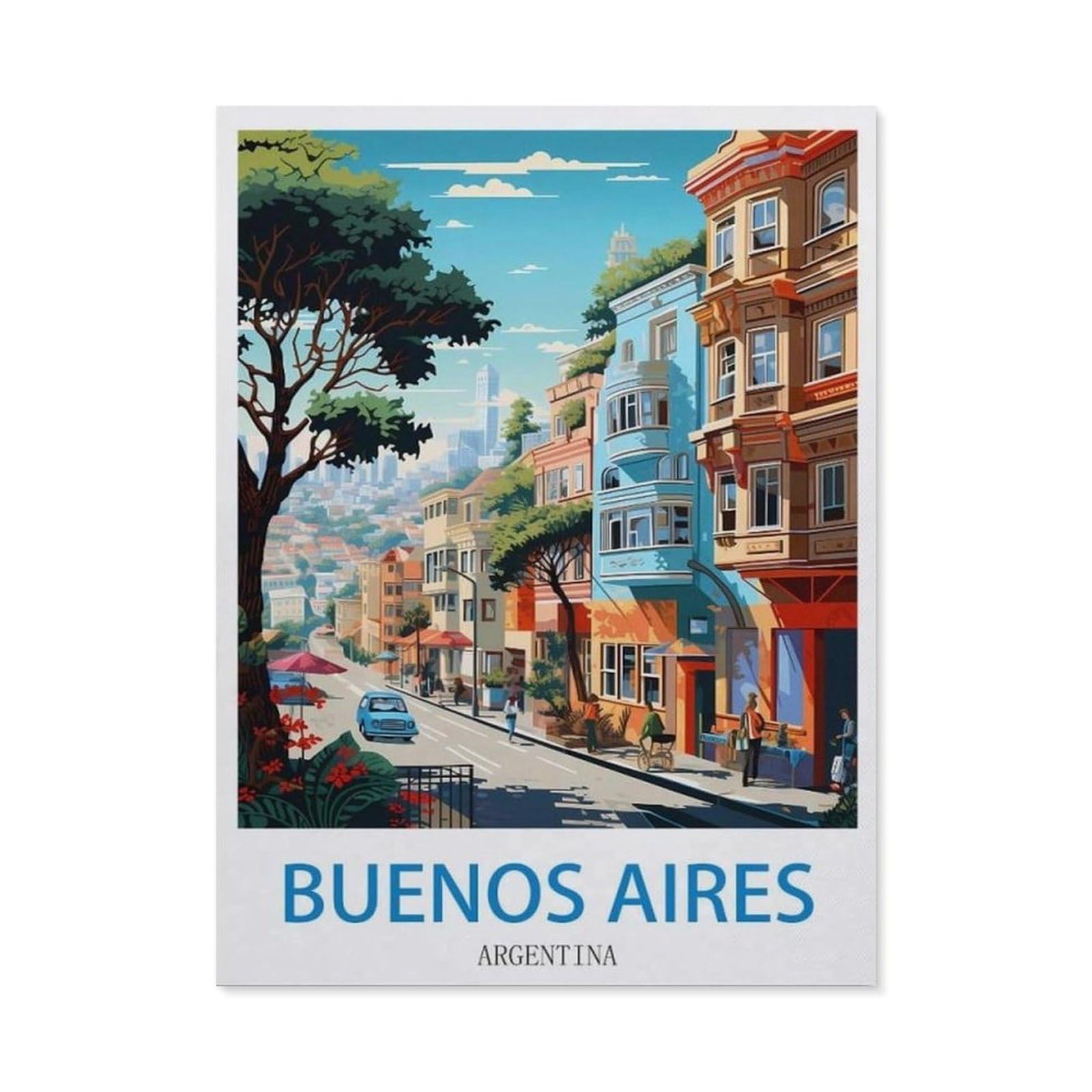 Vintage Art Metal Signs Funny Sign，Buenos Aires Argentina