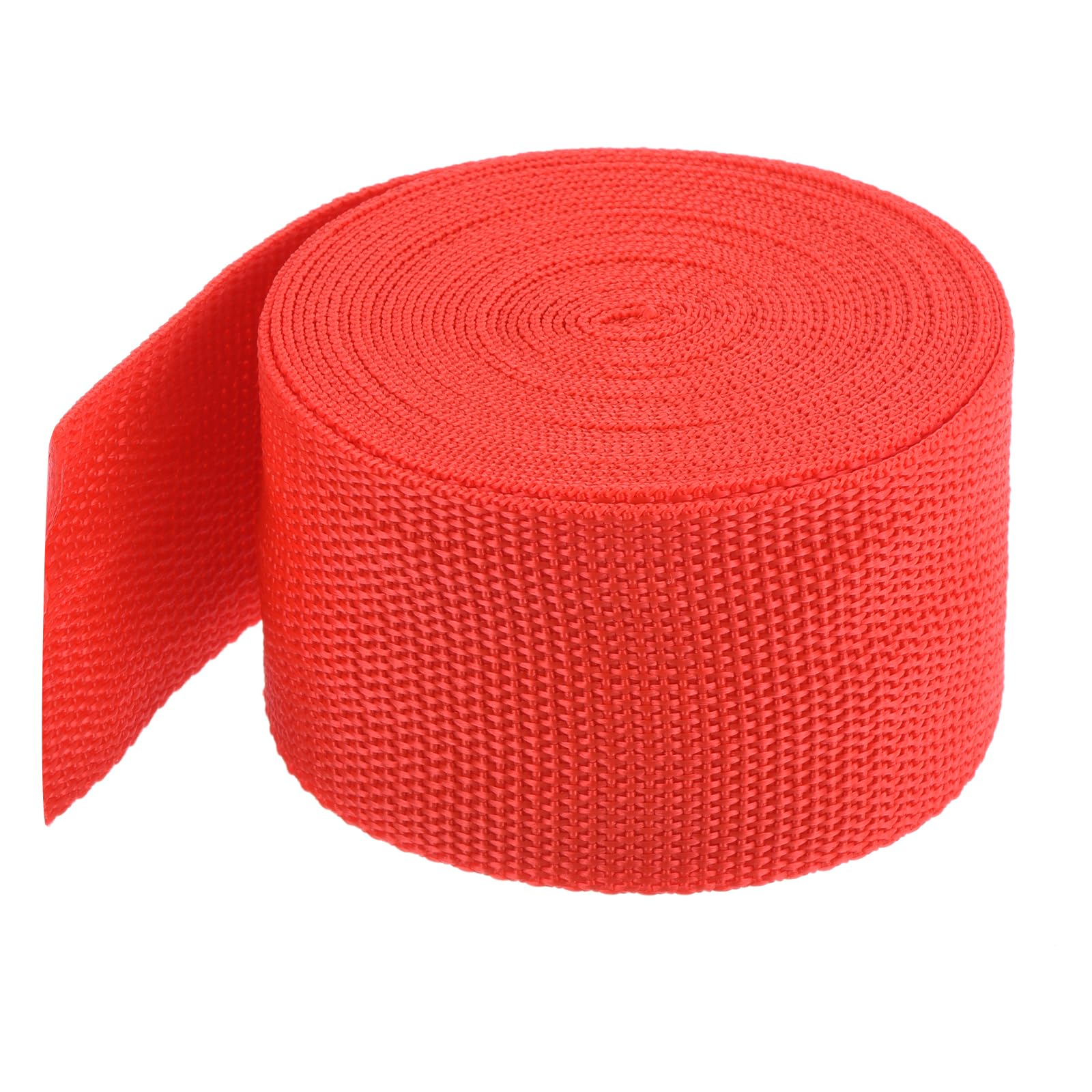 MECCANIXITY Lightweight Polypropylene Webbing Strap 2" 5 Yard Backpack Strapping Band Orange Red for Outdoor Luggage Cargo Straps