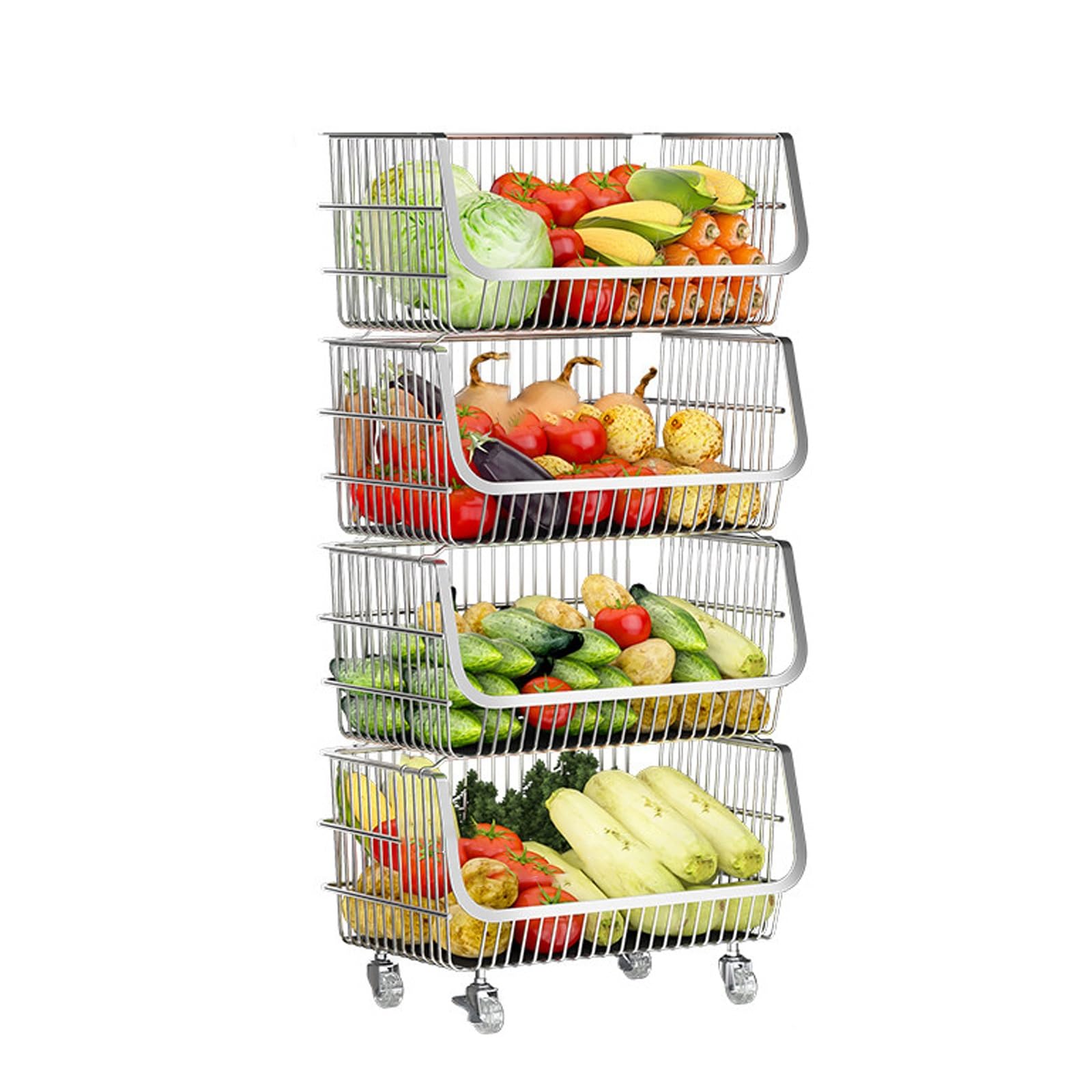 Organizador de encimera de cocina para evitar el desorden de frutas y verduras