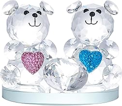 Kertari クリスタル くま 置物 【正規品】結婚祝い 誕生日 記念日 プレゼント 妻 彼女への素敵な家の熊の置物 装飾品ギフトボックス付き