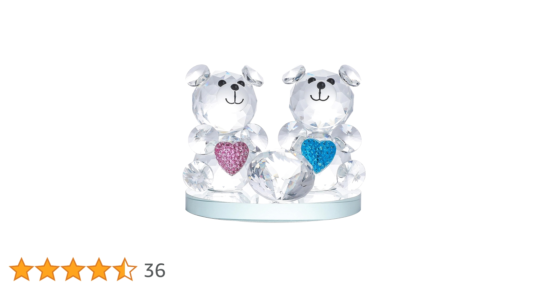 Amazon.co.jp: Kertari クリスタル くま 置物 【正規品】結婚祝い 誕生