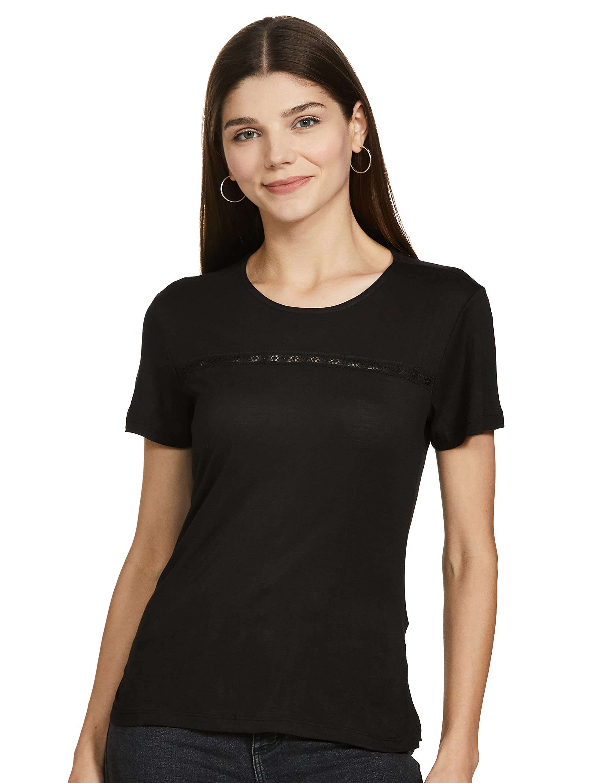 KazoWomen's Regular T-Shirt (119387BLACKXL_Black XL)
