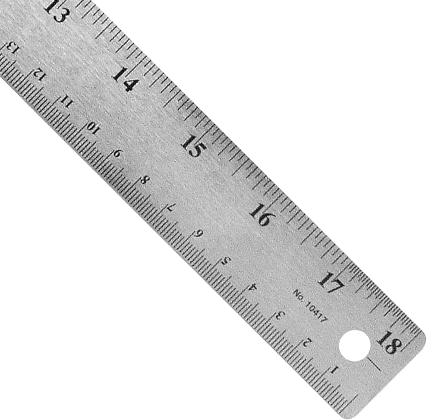 Westcott 18-Inch Stainless Steel Ruler Set with Non-Slip Cork Back, Etched Markings, 12-Pack (10417)