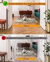 derimkcoa Állítható Biztonsági Kapu Lépcsőhöz 0-300 cm, Szürke 4