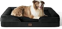 Vista 295 de Bedsure - Cama ortopédica extragrande para perros, sofá cama lavable para perros extragrandes, espuma de soporte con funda extraíble y lavable, negro