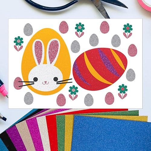 Miniatura 6 de SALEMAR Cartulina morada con purpurina para Cricut, papel con purpurina duradera para crear tarjetas de felicitación navideñas, adornos de pasteles,