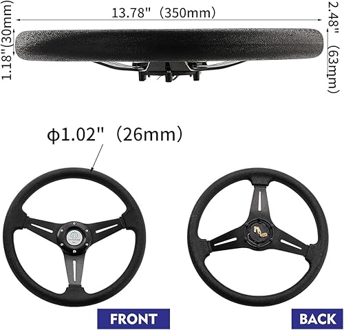 Miniatura 2 de Carrito de Carrito de Carrito de Carritos de Carreras Universal Fit Car and Club Car DS & Precedent EZGO Yamaha Carrito de golf 13.8"350mm 6 pernos