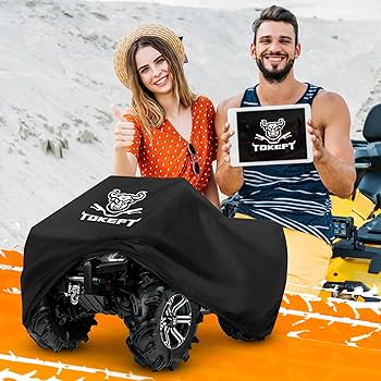 Tokept ATV Cover Waterproof, Heavy Duty 4 Wheeler Cover 86 Inch All Weather Protection Windproof Quad Cover, For Polaris Can Am Kawasaki Honda Yamaha Suzuki (XXL