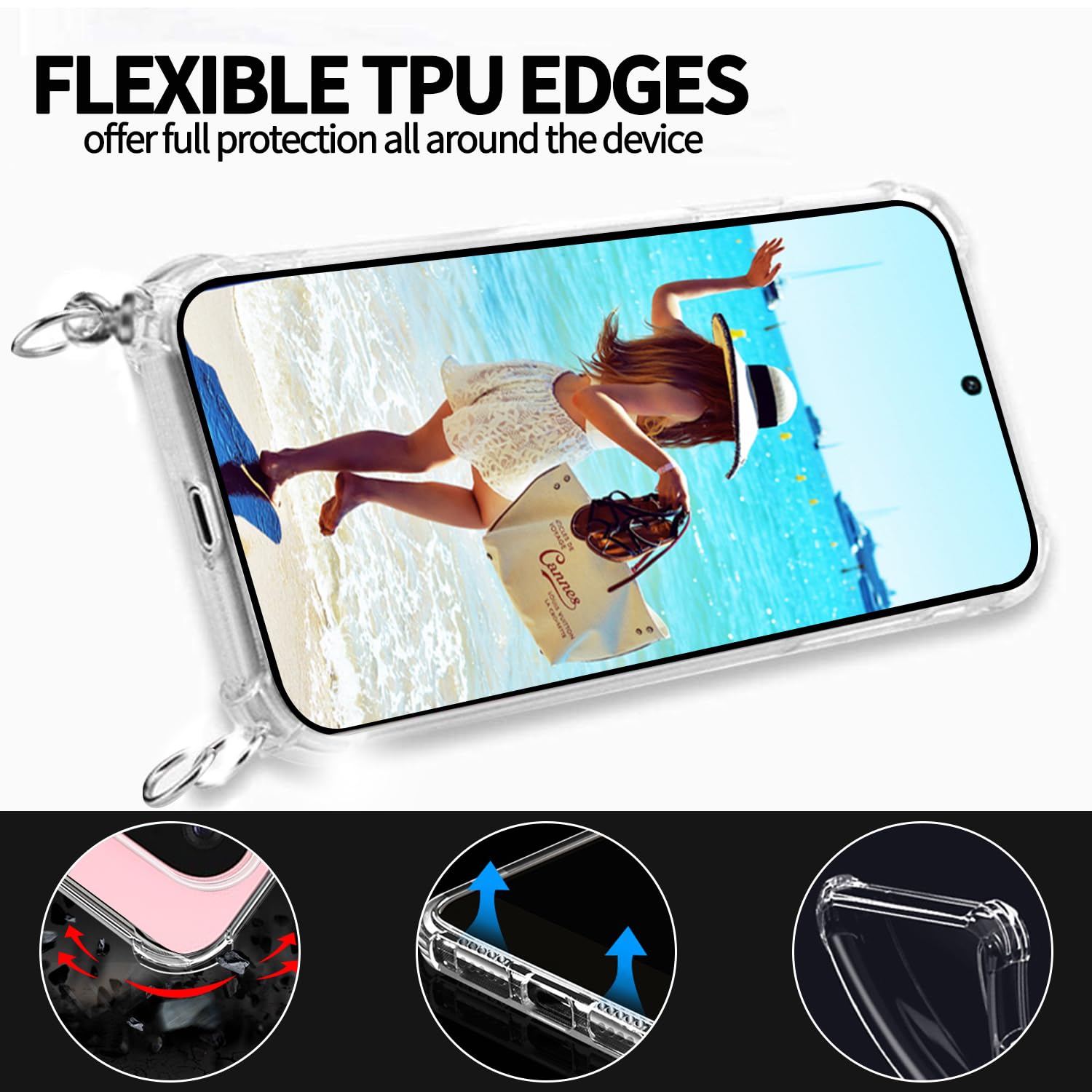 ISOI Cover con Cordino per Google Pixel 9/9 Pro, Custodia