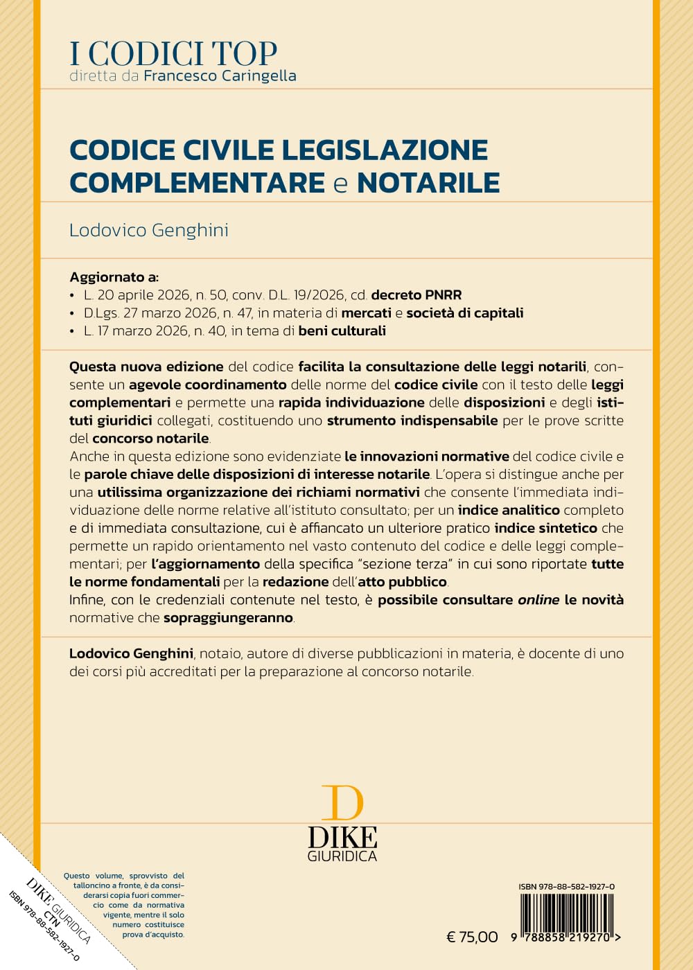 Codice civile, legislazione complementare e notarile. Top 2026. Con aggiornamento codice online