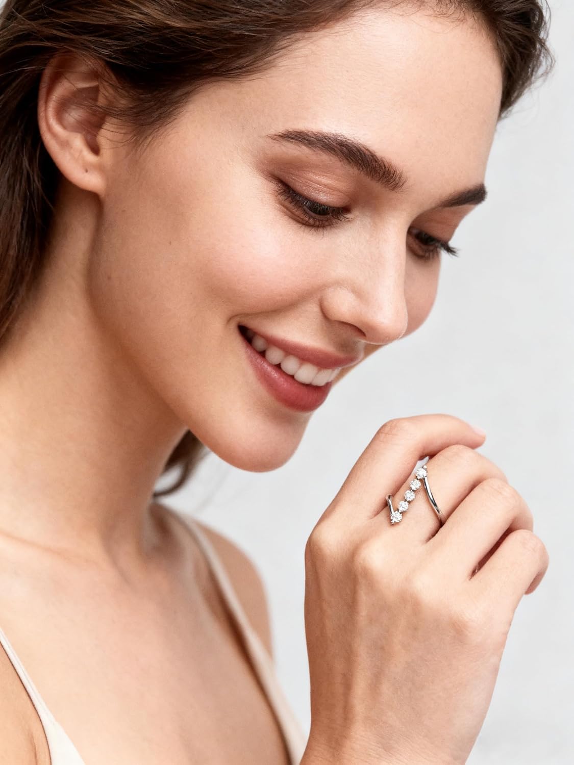 925 Sterling Silver Geometric Rings Bar Statemenr Rings for Women - Bold Fashion Jewelry Gift for Her Size 5-10 - Image 2