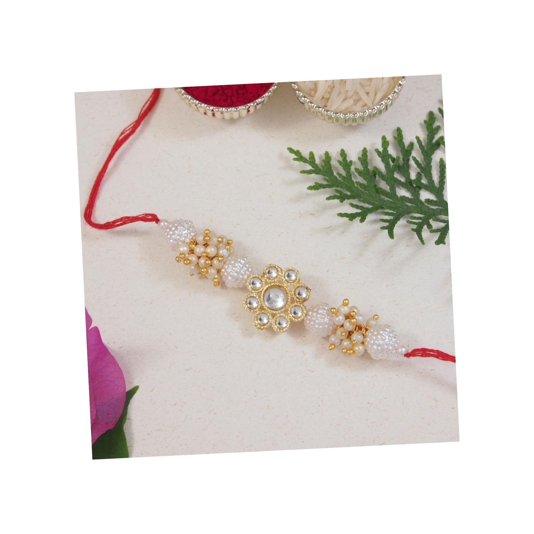 See full amazon price history chart for I Jewels Mens Kundan & Pearl Bhaiya Rakhi With Roli Chawal & Rakshabandhan Card For Bro/Brother/Bhai (R015W-R) I Jewels Mens Kundan & Pearl Bhaiya Rakhi With Roli Chawal & Rakshabandhan Card For Bro/Brother/Bhai (R015W-R) (B09779WN87) Amazon Price History, Amazon Price Tracker