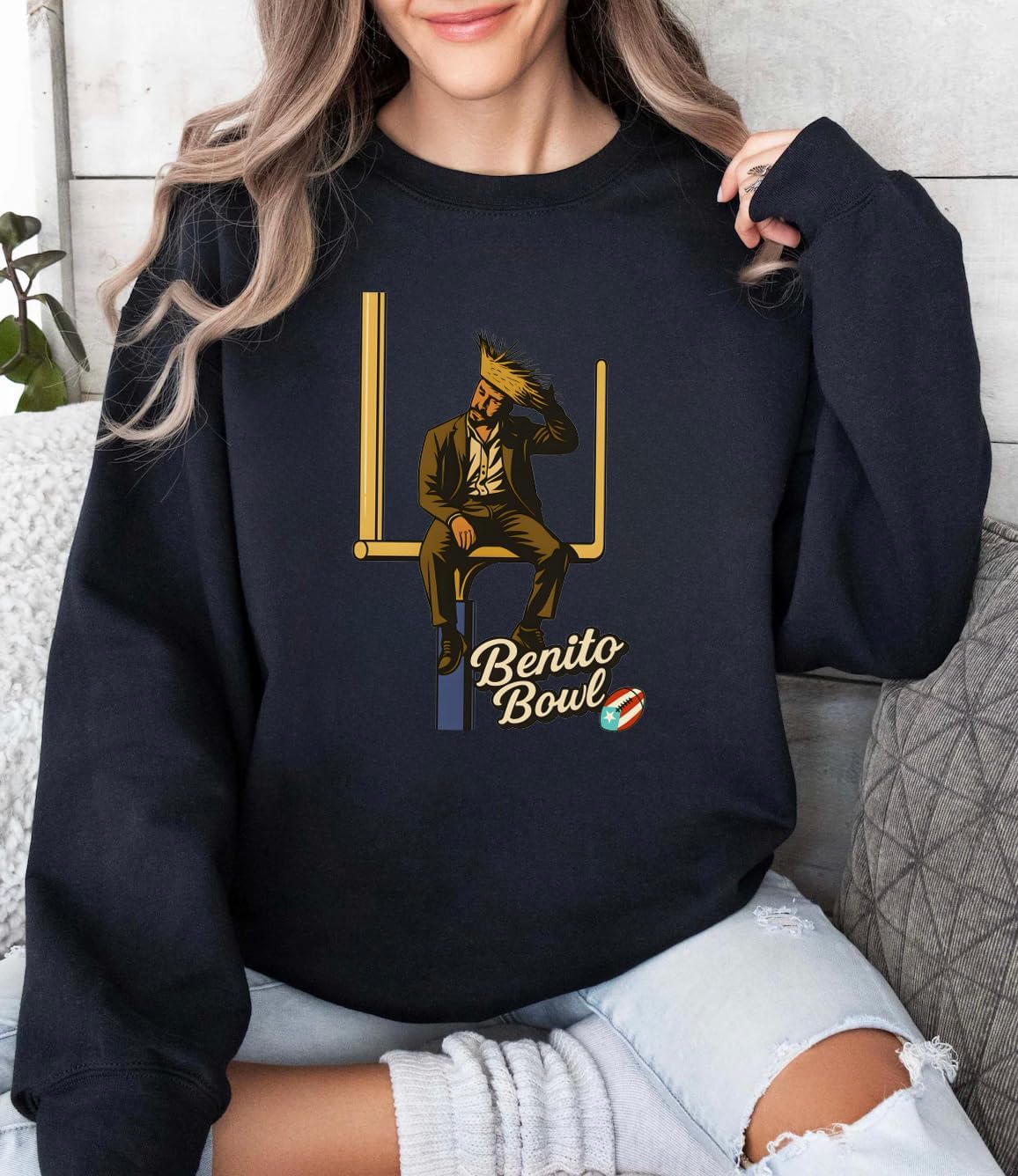 K&E FASHION Team Benito Sweatshirt 2026 – Benito Bowl Game Day Shirt, Unisex Football Supporter Fan Gift Apparel (Design-3)