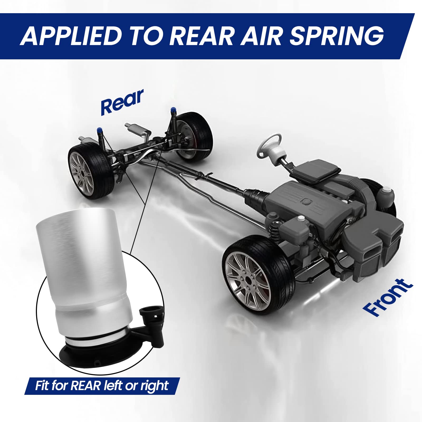 Rear Air Suspension Spring Set For Ford Expedition & Lincoln Navigator – Direct Replacement With Hardware