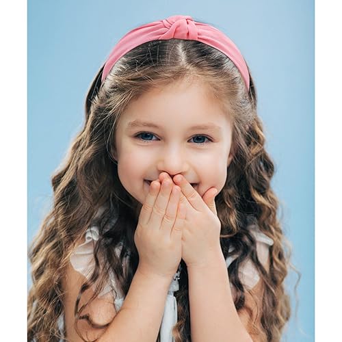 Miniatura 6 de VELSCRUN Paquete de 5 diademas bohemias de seda anudadas de satén, diademas anchas para mujeres, niñas, accesorios de peinado de moda, regalos