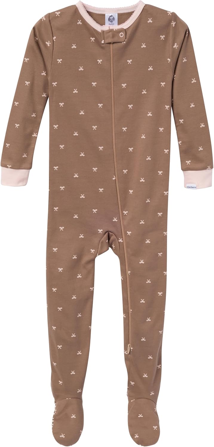 Gerber Baby Girls Baby-girls 4-pack Footed Pajamas - Image 5