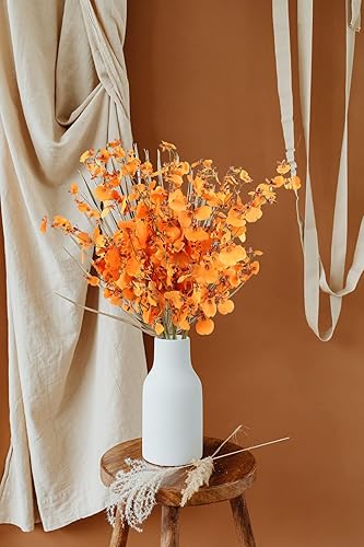 Miniatura 2 de Flores de orquídeas de seda a granel, 10 unidades (cada una de 37 pulgadas) de orquídeas artificiales de tallo largo, flores artificiales de seda