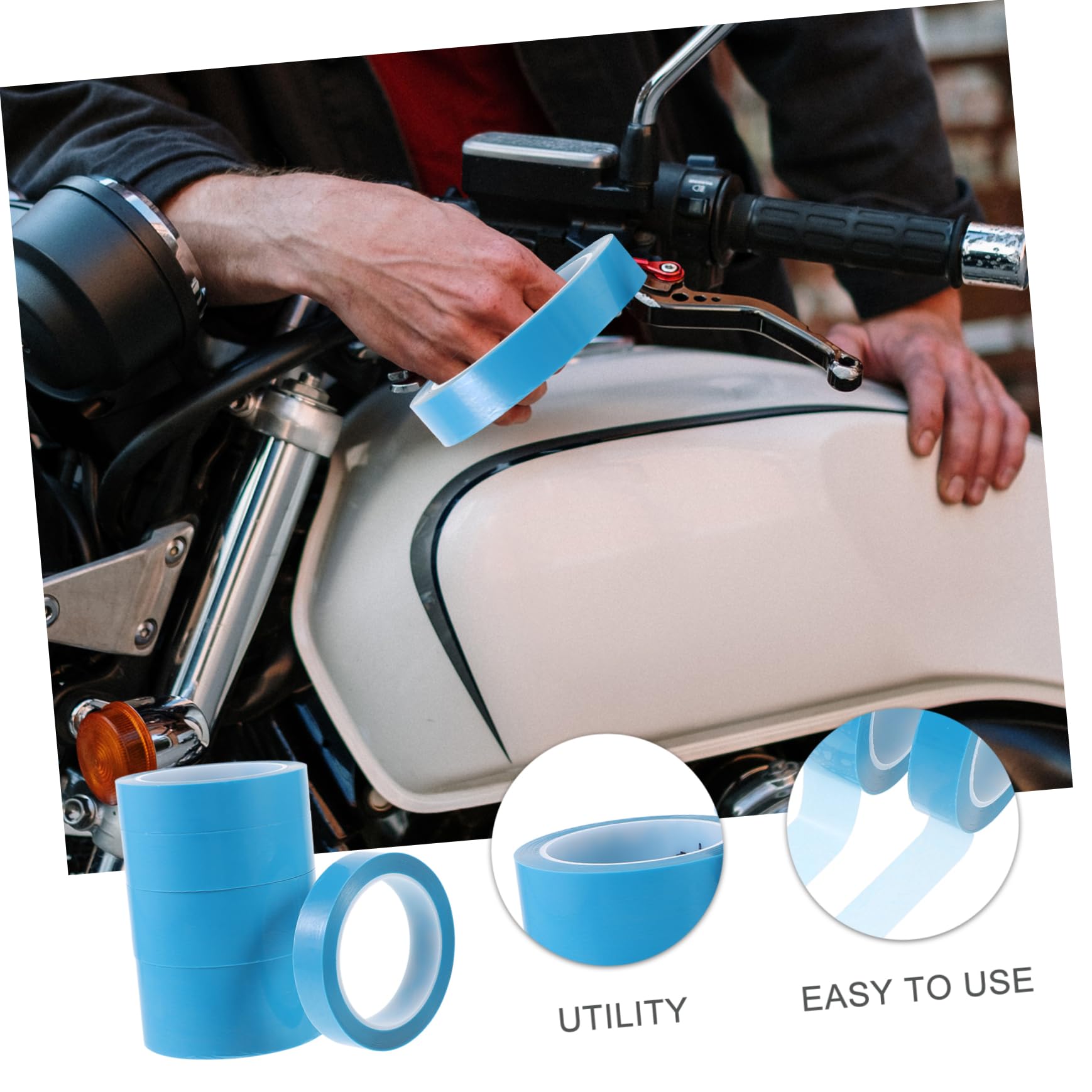 Gadpiparty 5 rouleaux Ruban de Masquage Auto Courbe Adaptée Adhésif Fort Pour Peinture Auto et Bricolage Couleur Aléatoire Couleur Aléatoire
