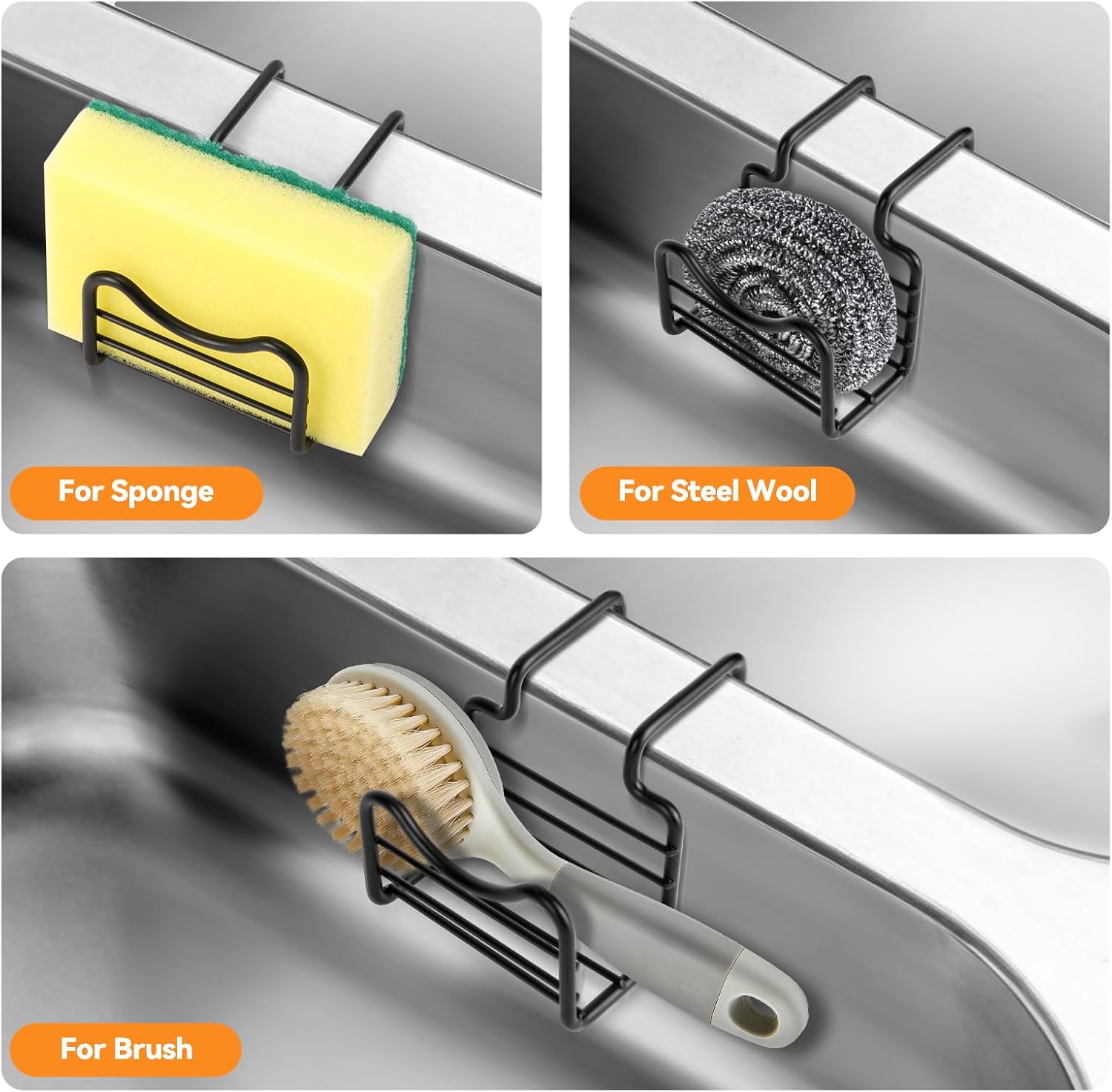 2 Pack Sponge Holder for Kitchen Sink