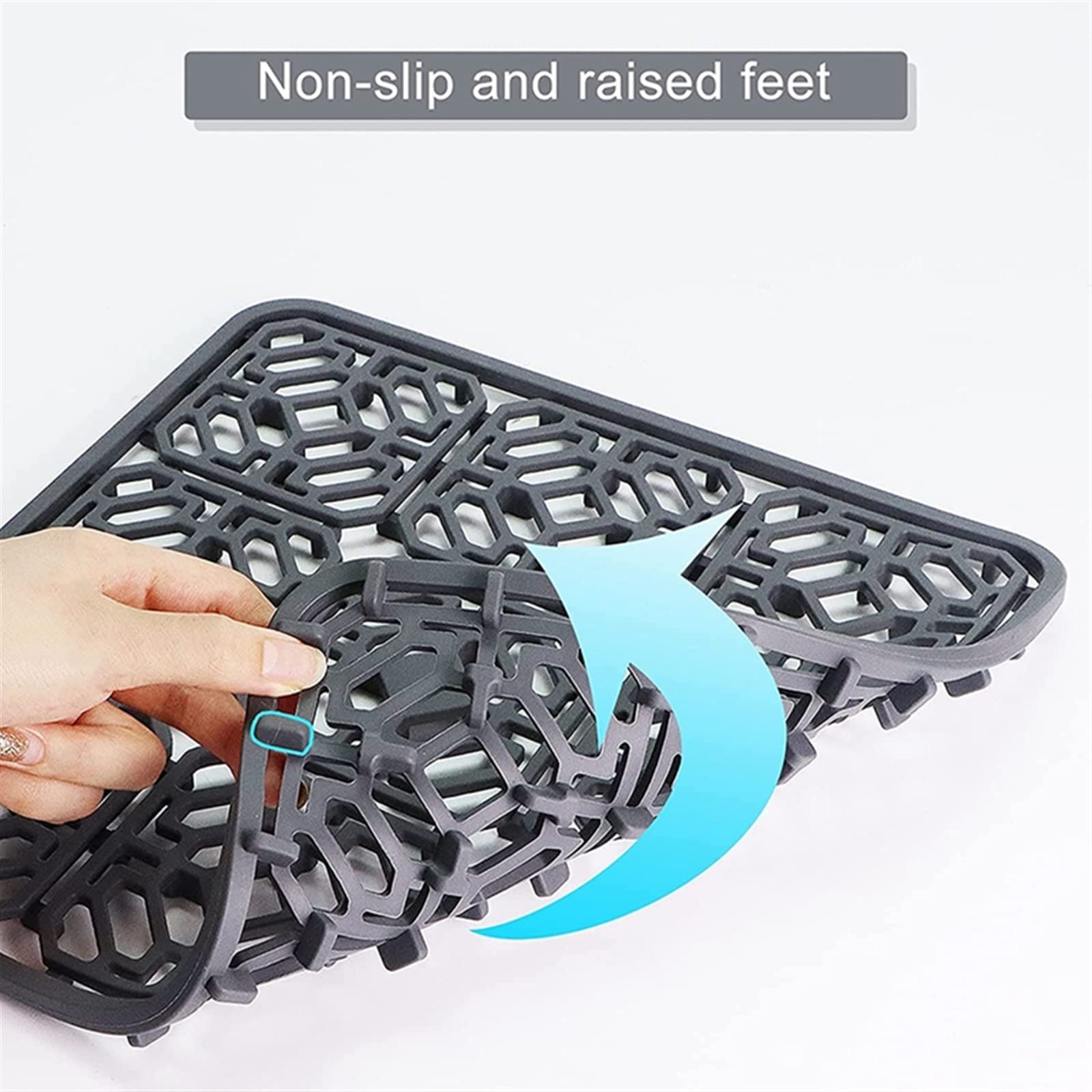 Protectores de Lavabo de Cocina de Silicona, Estera del Fregadero silicón for el tamaño a Prueba de Calor los 40.5x27.3x1cm fregaderos Acero Inoxidable y la Porcelana