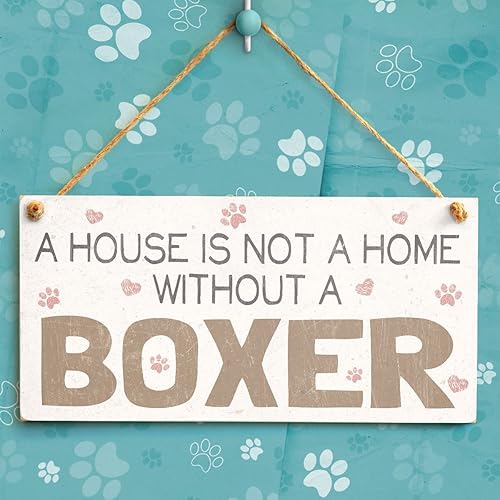 Miniatura 2 de Meijiafei A House is Not A Home Without A Boxer - Letrero vintage para perro, placa de 10 x 5 pulgadas
