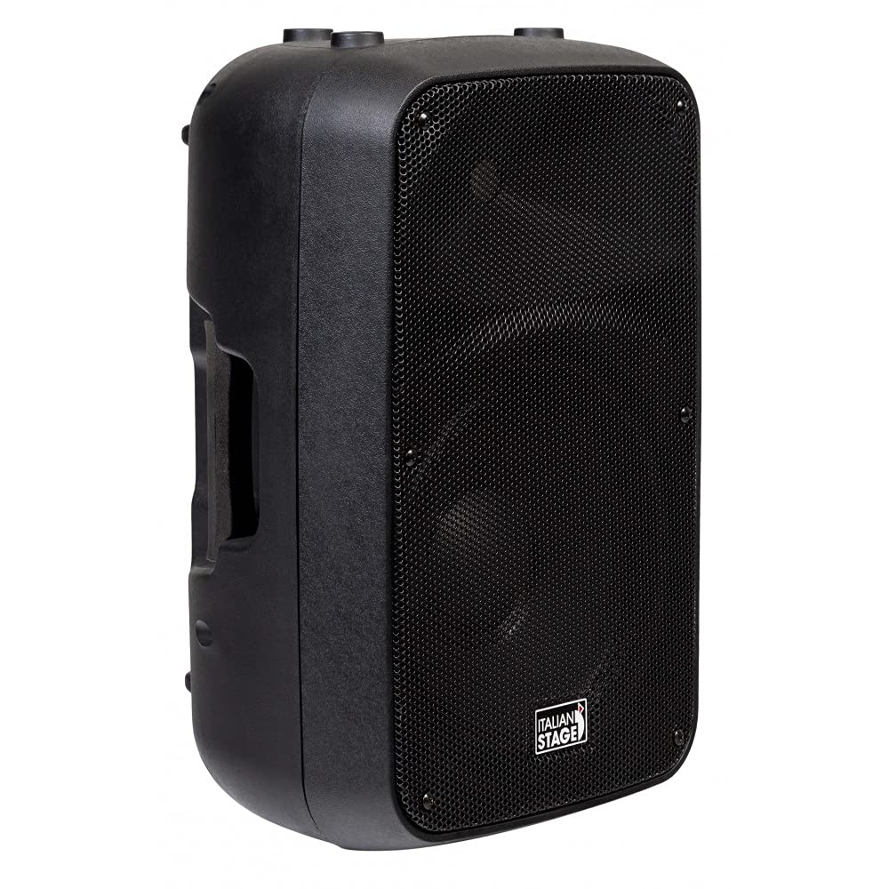 Italian Stage IS SPX10AUB - Cassa Monitor Diffusore audio, attivo da 300w di picco e cono da 10", con multimedia player: Usb Drive, Sd Card, Bluetooth, Telecomando IR., Nero