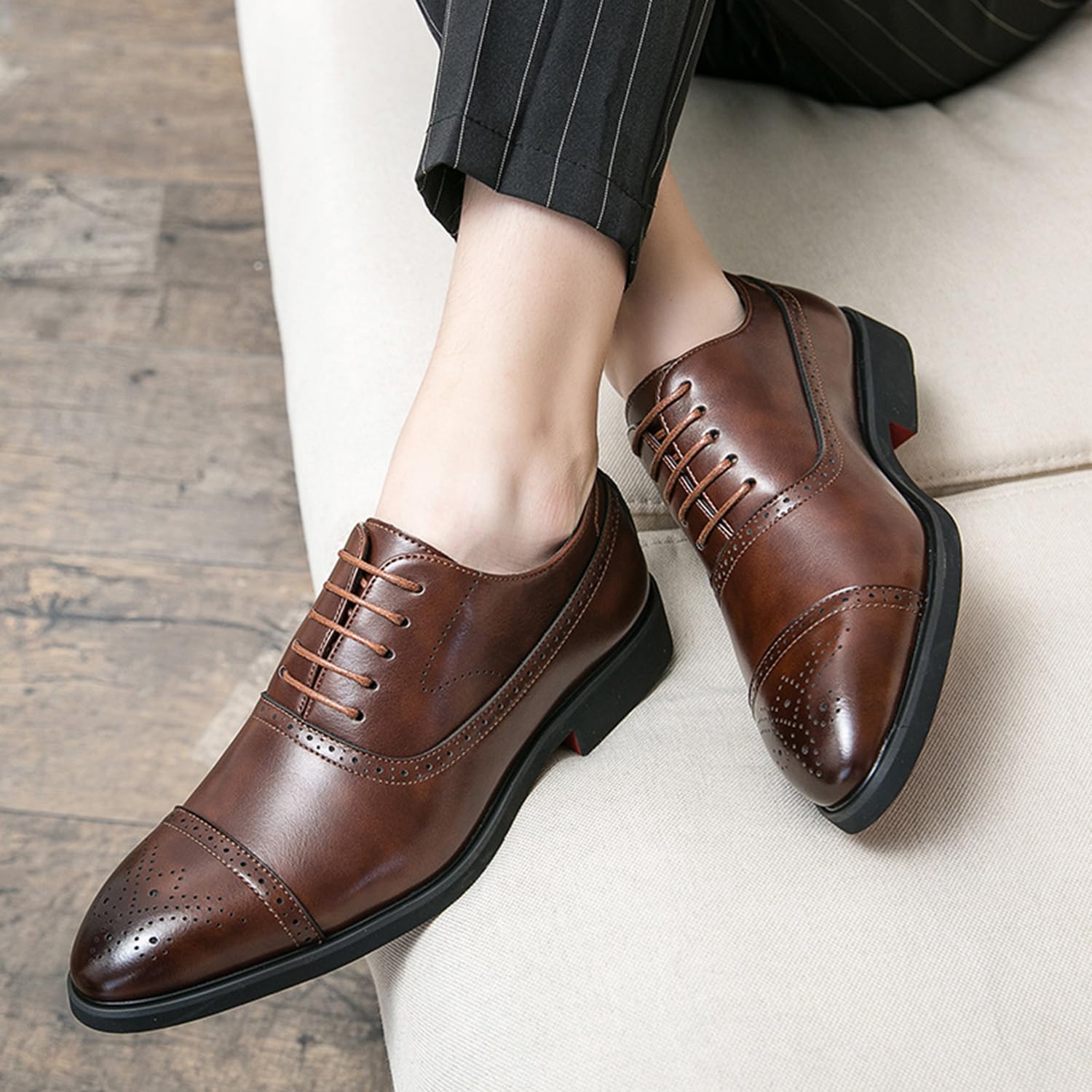 Scarpe Stringate da Uomo Brogues Scarpe Eleganti da Uomo | Scarpe Oxford Da Uomo Scarpe Brogues Eleganti Da Uomo Scarpe Stringate Leggere Da Uomo
