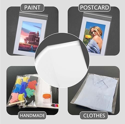 Miniatura 6 de Paquete de 50 bolsas de almacenamiento transparentes sin ácidos para impresiones artísticas de 12 x 12 pulgadas, imágenes, fotos, marcos de paspartú
