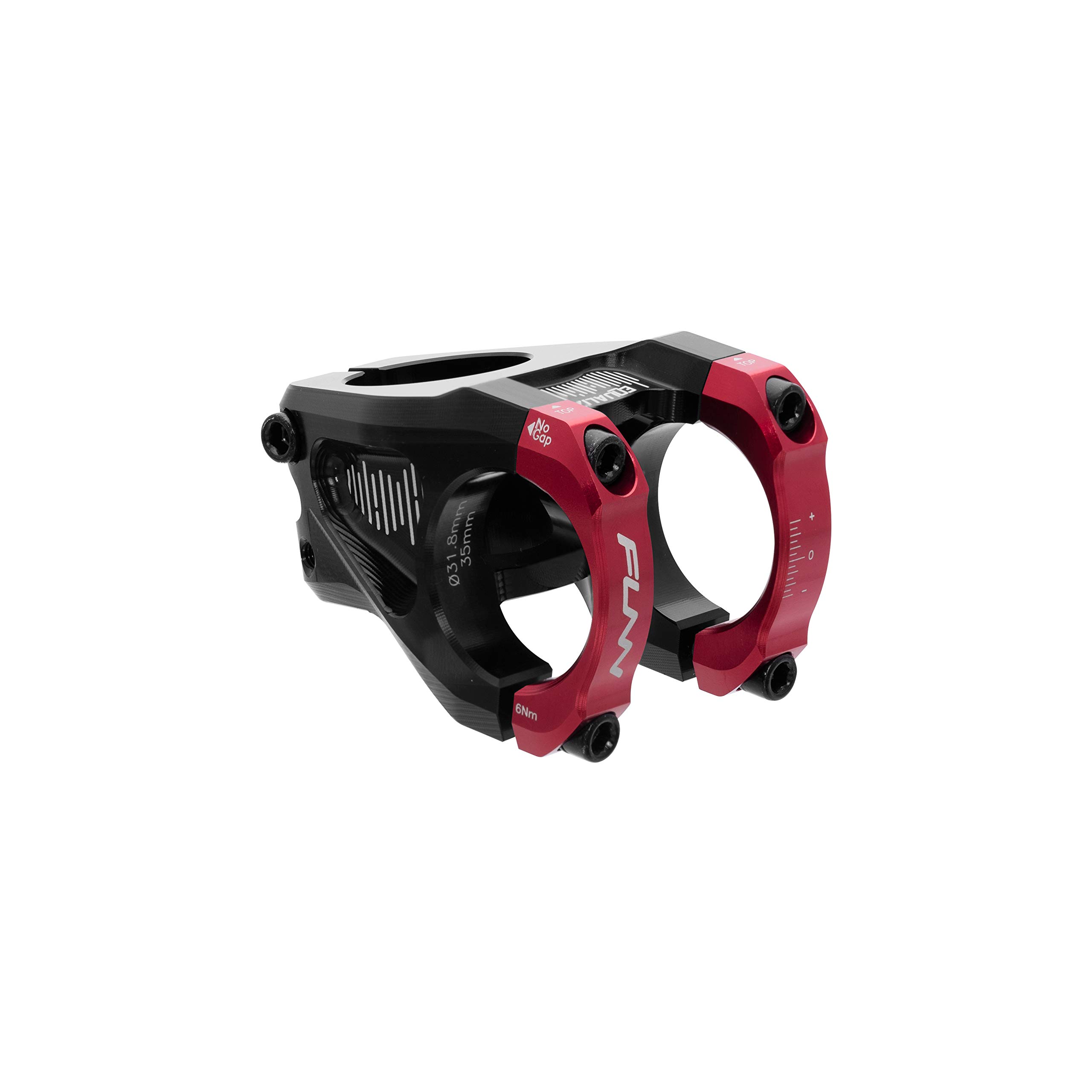 Funn Equalizer Bike Stem with 10mm Drop or Rise, 31.8mm Bar Clamp (Length 35mm, Red) — image 1