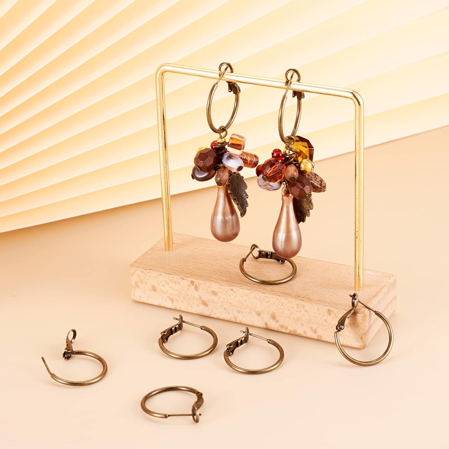 Craftdady 10Pairs/20Pcs Antique Bronze Hoop Earrings Brass Open Hoop Earring Hooks Ear Wires 20mm for Women Jewelry Craft Making - Image 4