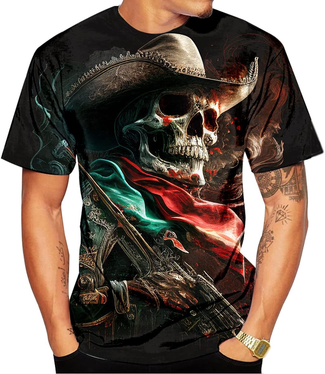 LAOLIUSN Men's Dragon T Shirt Summer Short Sleeve Tees Tops Animal Theme Shirt Anime Graphic Shirt - Image 2