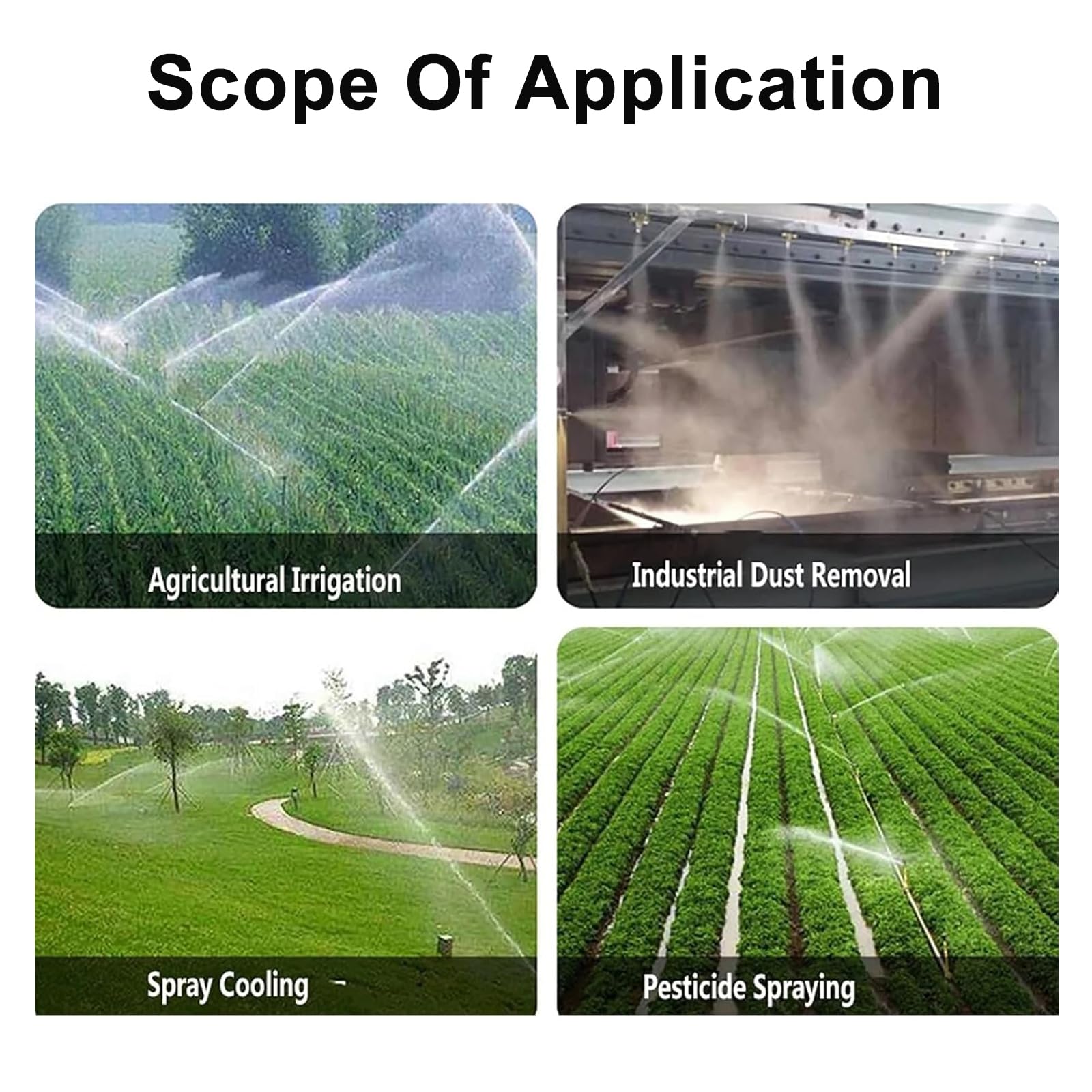 Irrigatore per irrigazione agricola a 360°, sistema di irrigazione rotante per una crescita ottimale delle colture in agricoltura, silvicoltura e uso industriale