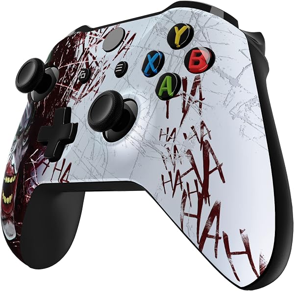 eXtremeRate Gehäuse für Xbox One X/S Controller, DIY-Ersatz Front Hülle Case Zubehör Faceplate für Xbox One S/X Controller Modell 1708-Crazy HAHA - 5