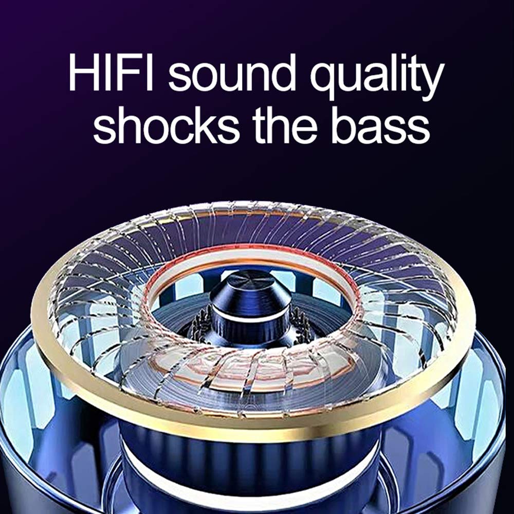 3D Cuffie Bluetooth, Auricolari Bluetooth 5.0 Senza Fili Stereo Sportivi in Ear con Custodia da Ricarica 800mAh Microfono Leggeri Hi-Fi Cuffie Hi-Fi, C