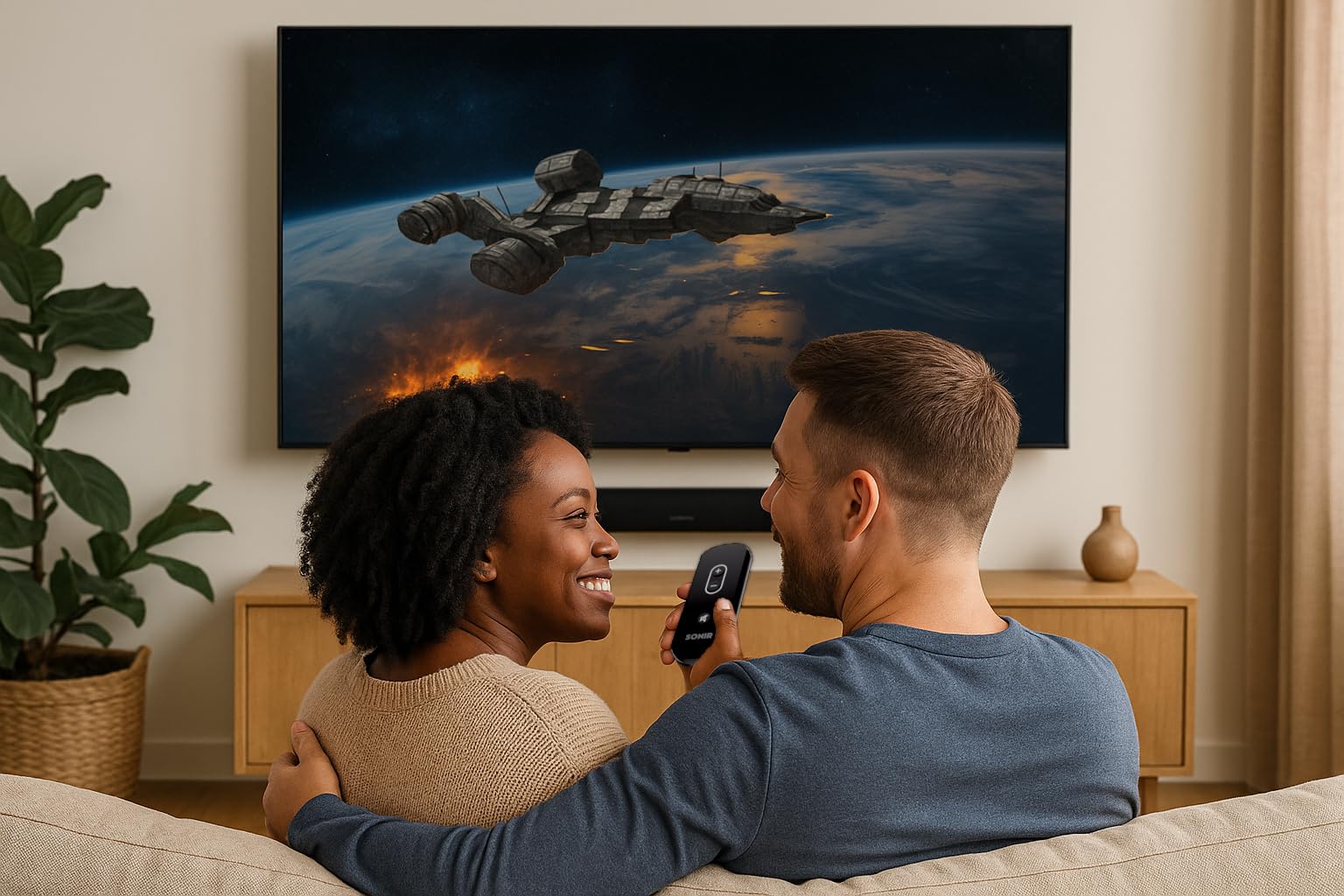 SONIR® Telecomando per soundbar Sonos, guscio in alluminio resistente, design elegante, facile da installare, compatibile con Sonos Arc Ultra, Arc SL, Beam (Gen 1 e 2), Ray, Amp (Gen 2), Playbase e